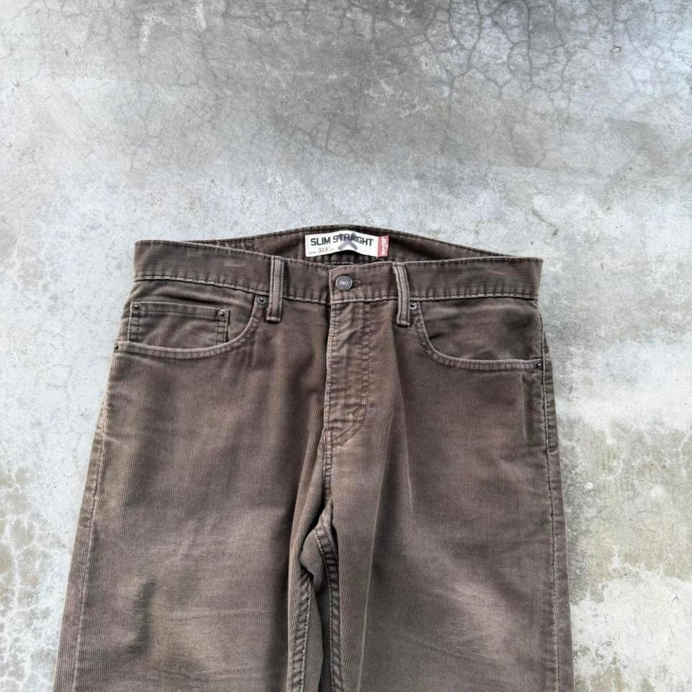 Vintage Levi's brown corduroy wide leg pants men's size tagged 33x30 - Picture 3 of 8